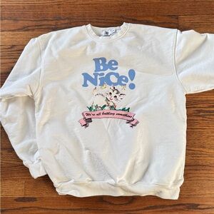 Charming Cream 'Be Nice' Sweatshirt